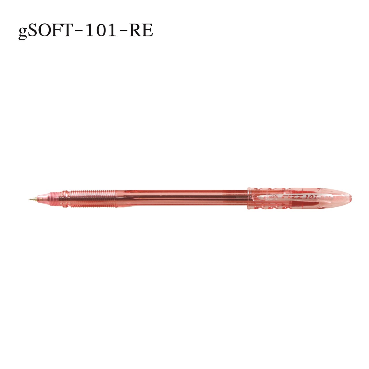 รูปภาพของ ปากกาลูกลื่นเจล g'SOFT Fizz 101, 0.38 มม. แดง