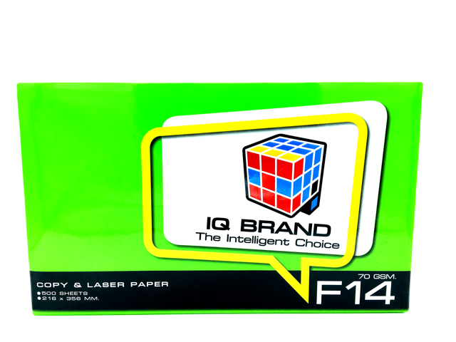 รูปภาพของ กระดาษถ่ายเอกสาร IQ Brand เขียว 70-F14 (500 แผ่น)