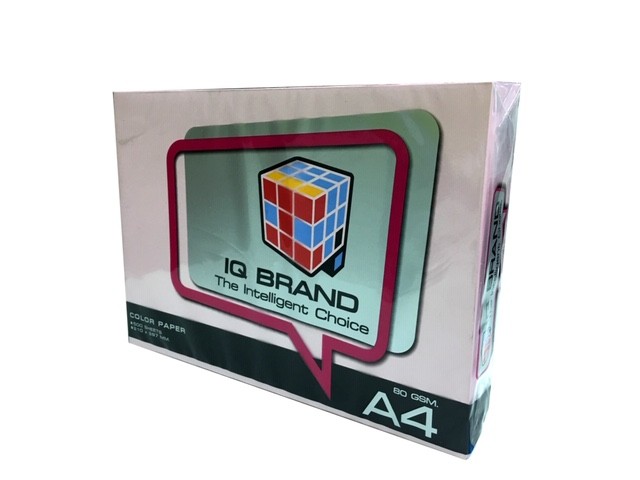 รูปภาพของ กระดาษสีถ่ายเอกสาร IQ Brand สีชมพูอ่อน