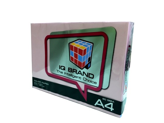 รูปภาพของ กระดาษสีถ่ายเอกสาร IQ Brand สีชมพูเข้ม