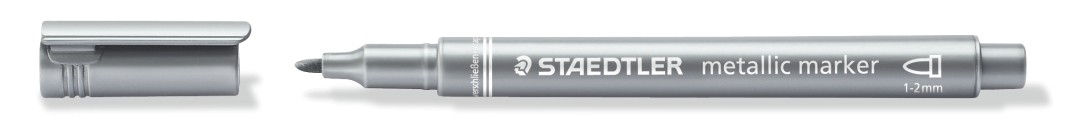 รูปภาพของ สเต็ดเล่อร์ (Staedtler) ปากกามาร์เกอร์ เมเทลิค สีเงิน