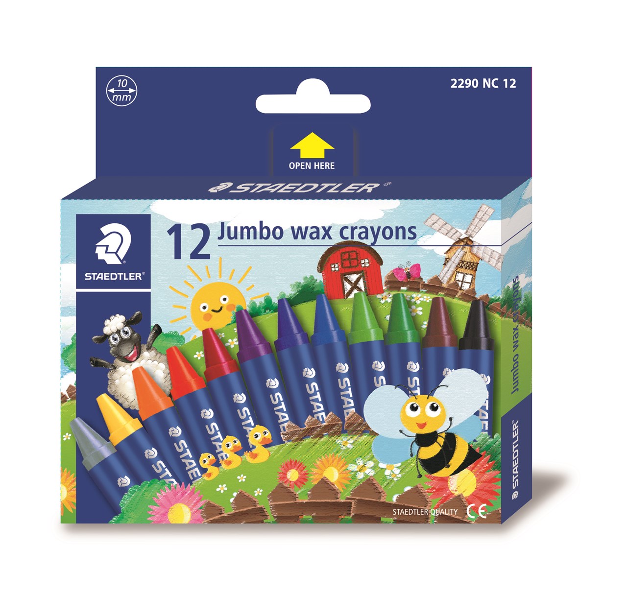 รูปภาพของ สเต็ดเล่อร์ (Staedtler) สีเทียน 2290 นอริส JUMBO 12 สี