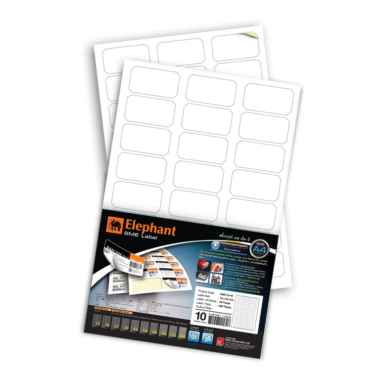 รูปภาพของ ตราช้างสติ๊กเกอร์เอสเอ็มอี A8 (10 แผ่น)
