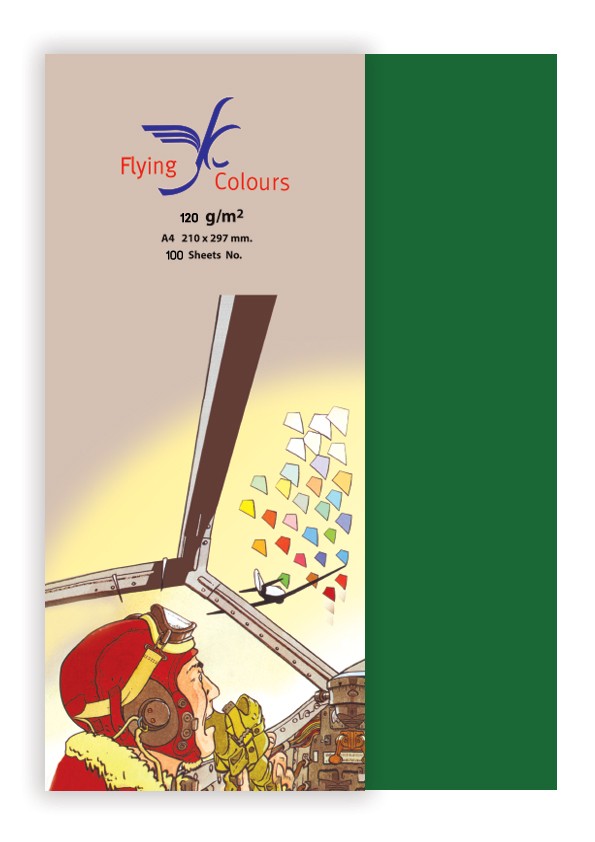 รูปภาพของ กระดาษสีถ่ายเอกสารฟลายอิ้ง (Flying) Colours No.27 สีเขียวต้นสน (100 แผ่น)