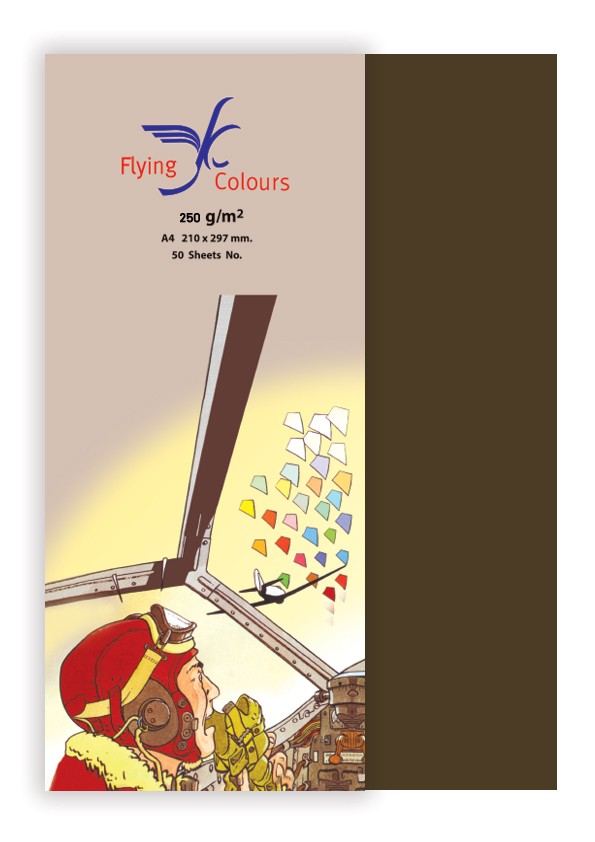 รูปภาพของ กระดาษสีถ่ายเอกสารฟลายอิ้ง (Flying) Colours No.75 สีน้ำตาล (50 แผ่น)