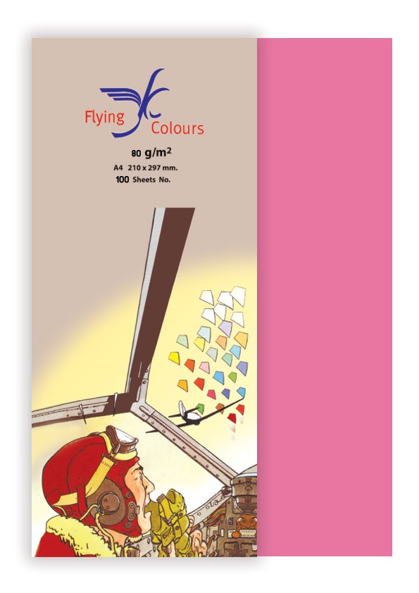 รูปภาพของ กระดาษสีถ่ายเอกสารฟลายอิ้ง (Flying) Colours No.26 สีชมพูพาสเทล (100 แผ่น)