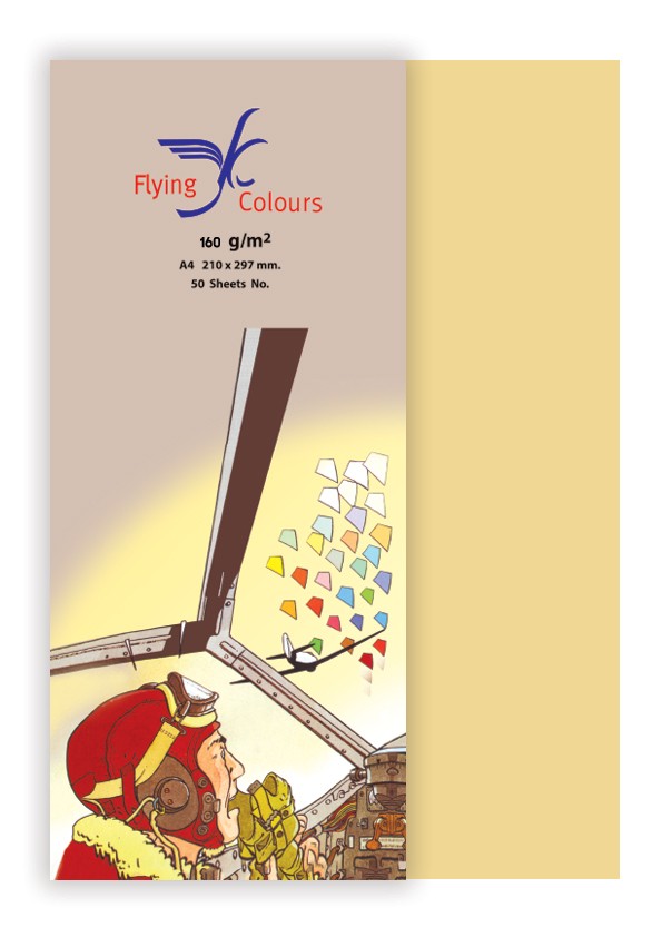 รูปภาพของ กระดาษสีถ่ายเอกสารฟลายอิ้ง (Flying) Colours No.12 สีไข่ไก่ (50 แผ่น)