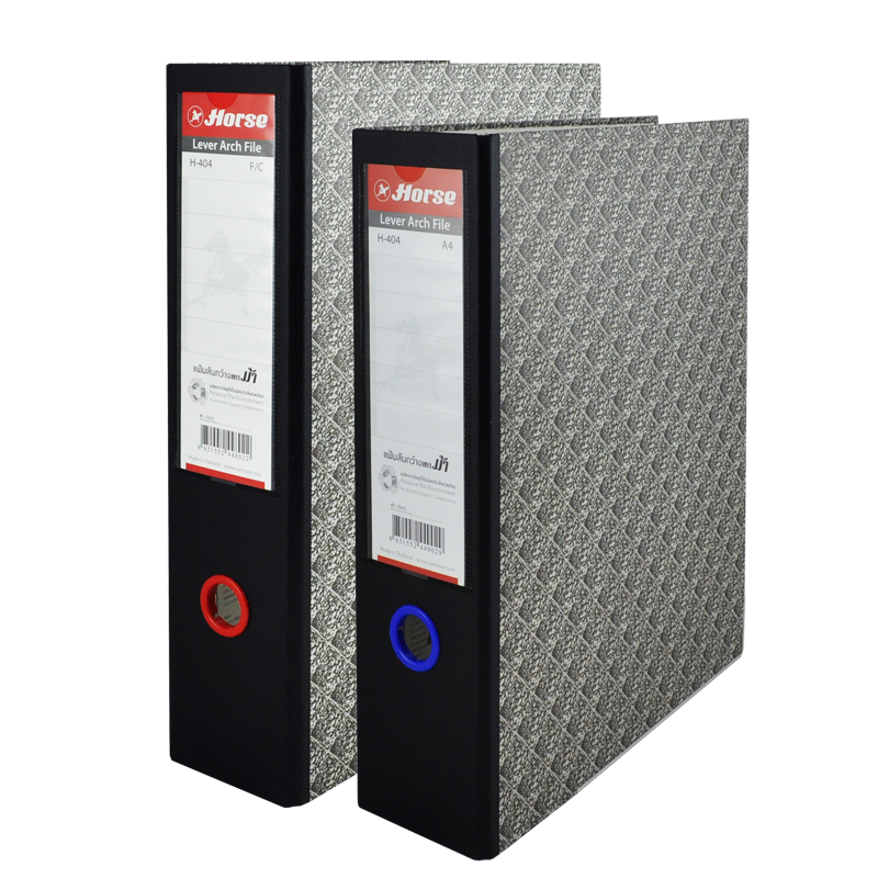 รูปภาพของ แฟ้มสันกว้าง3นิ้วF/C ตราม้า H-404 ดำ 