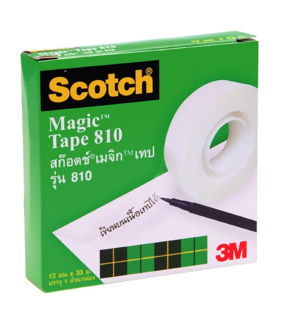 รูปภาพของ สก๊อตช์ เทปขุ่น # 810 เมจิก เทป 1/2" x 36 หลา