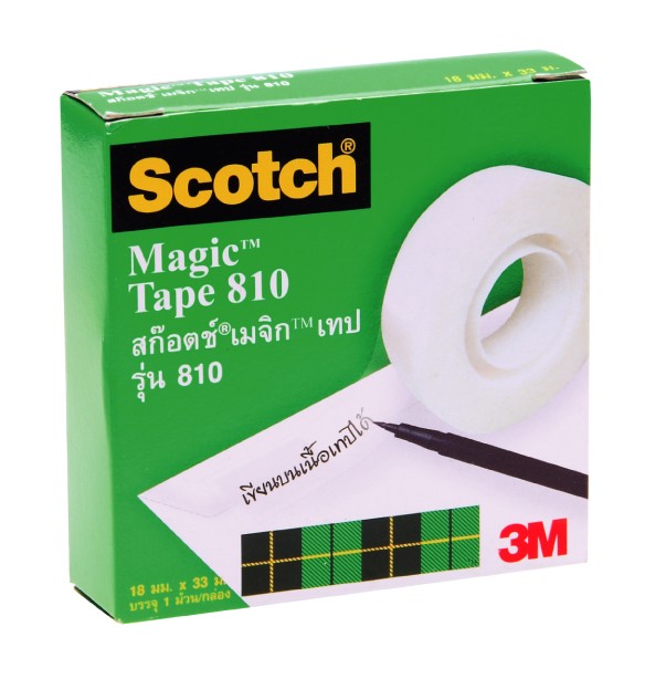 รูปภาพของ สก๊อตช์ เทปขุ่น # 810 เมจิก เทป 3/4" x 36 หลา