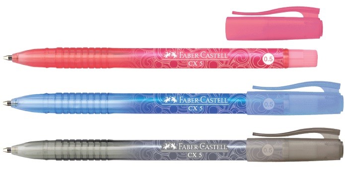 รูปภาพของ ปากกาลูกลื่น เฟเบอร์คาสเทล (Faber Castell) CX , 0.5 ดำ
