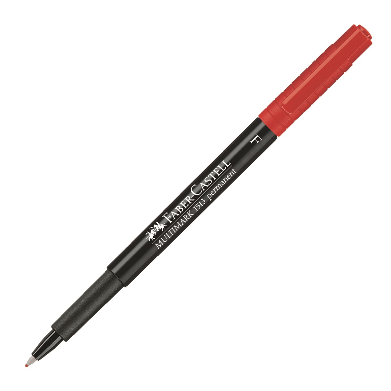 รูปภาพของ ปากกาเขียนแผ่นใสกันน้ำ เฟเบอร์คาสเทล (Faber Castell) F ลบไม่ได้ แดง