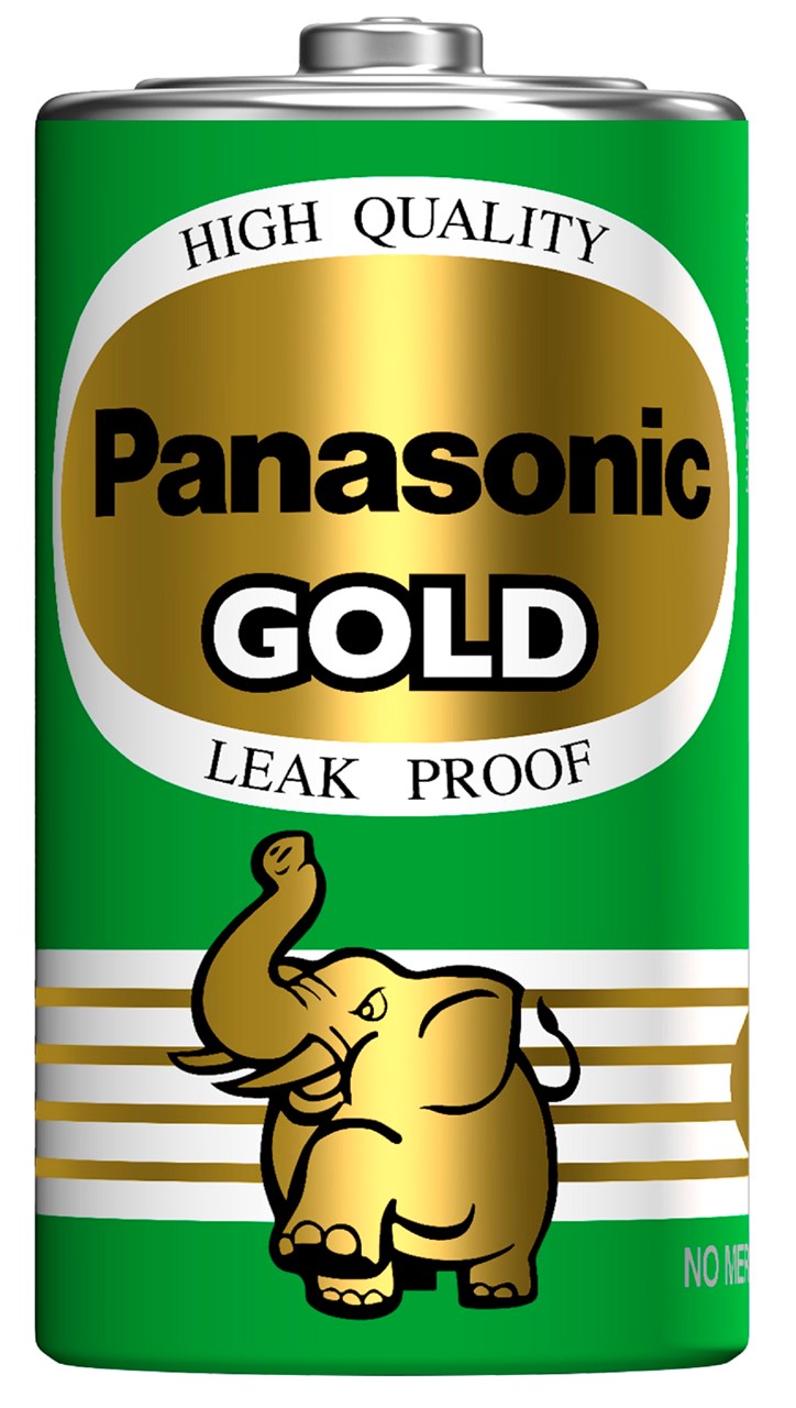 รูปภาพของ ถ่านไฟฉาย Panasonic โกลด์ (ก้อนเขียว/ทอง) D UM-1SP (2 ก้อน,12แพ็ค)