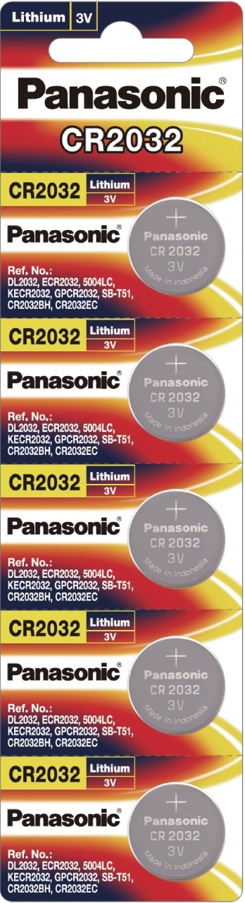รูปภาพของ ถ่านกระดุม Panasonic CR-2032 ลิเธี่ยม (5 ก้อน/กล่อง)