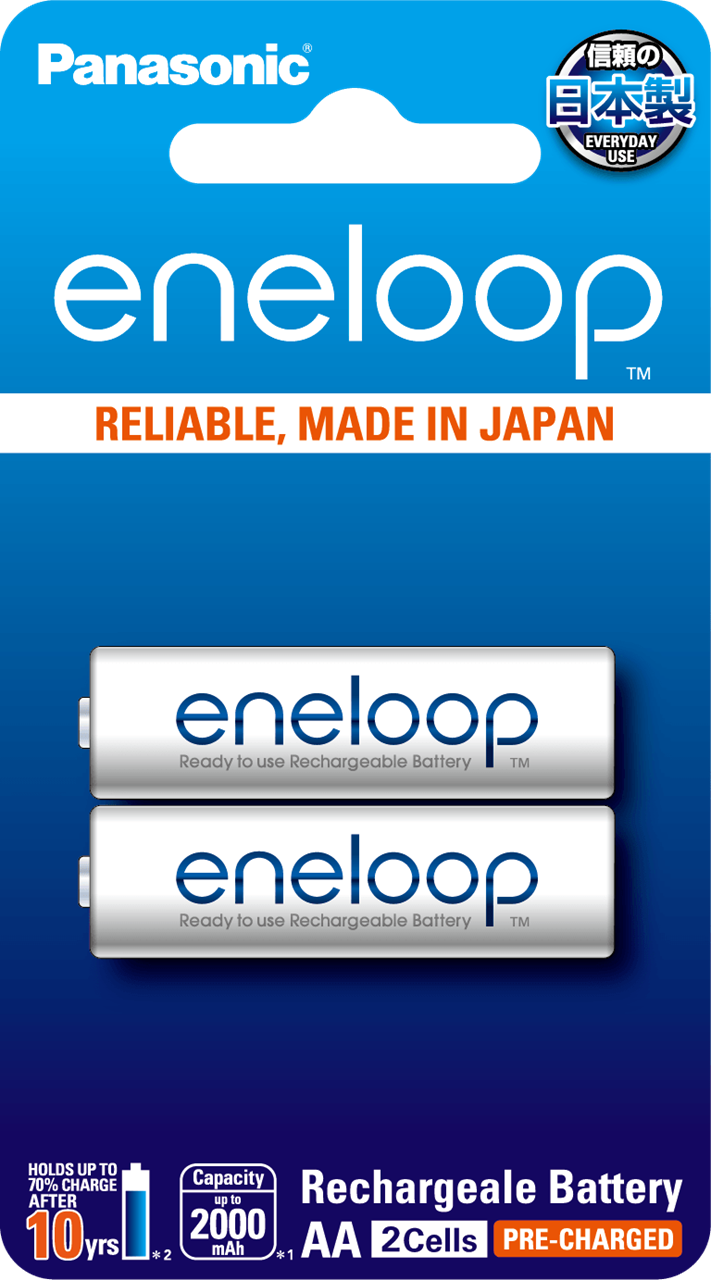 รูปภาพของ ถ่านชาร์จ  Panasonic Eneloop  AA  2000 mAh  (2 ก้อน)