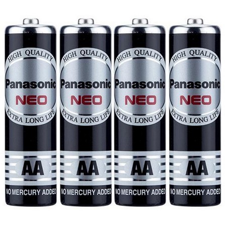 รูปภาพของ ถ่านไฟฉาย Panasonic นีโอ (ก้อนดำ) AA UM3NE (4 ก้อน,15แพ็ค)