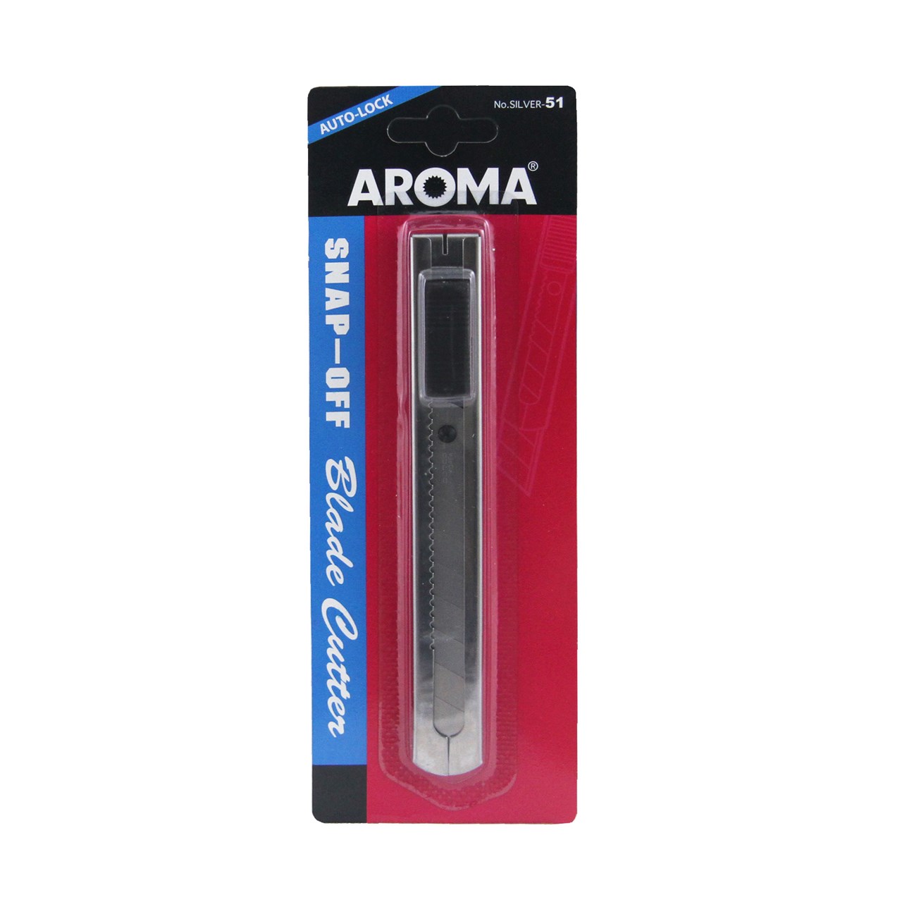 รูปภาพของ มีดคัตเตอร์ อโรม่า (AROMA) SILVER-51