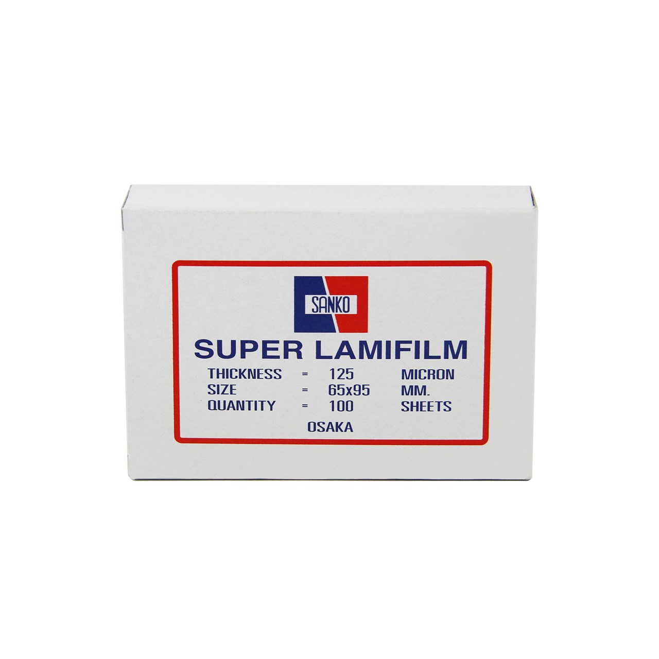รูปภาพของ พลาสติกเคลือบบัตร แซนโก้ 125 ไมครอน, 65 x 95 มม., 100 แผ่น