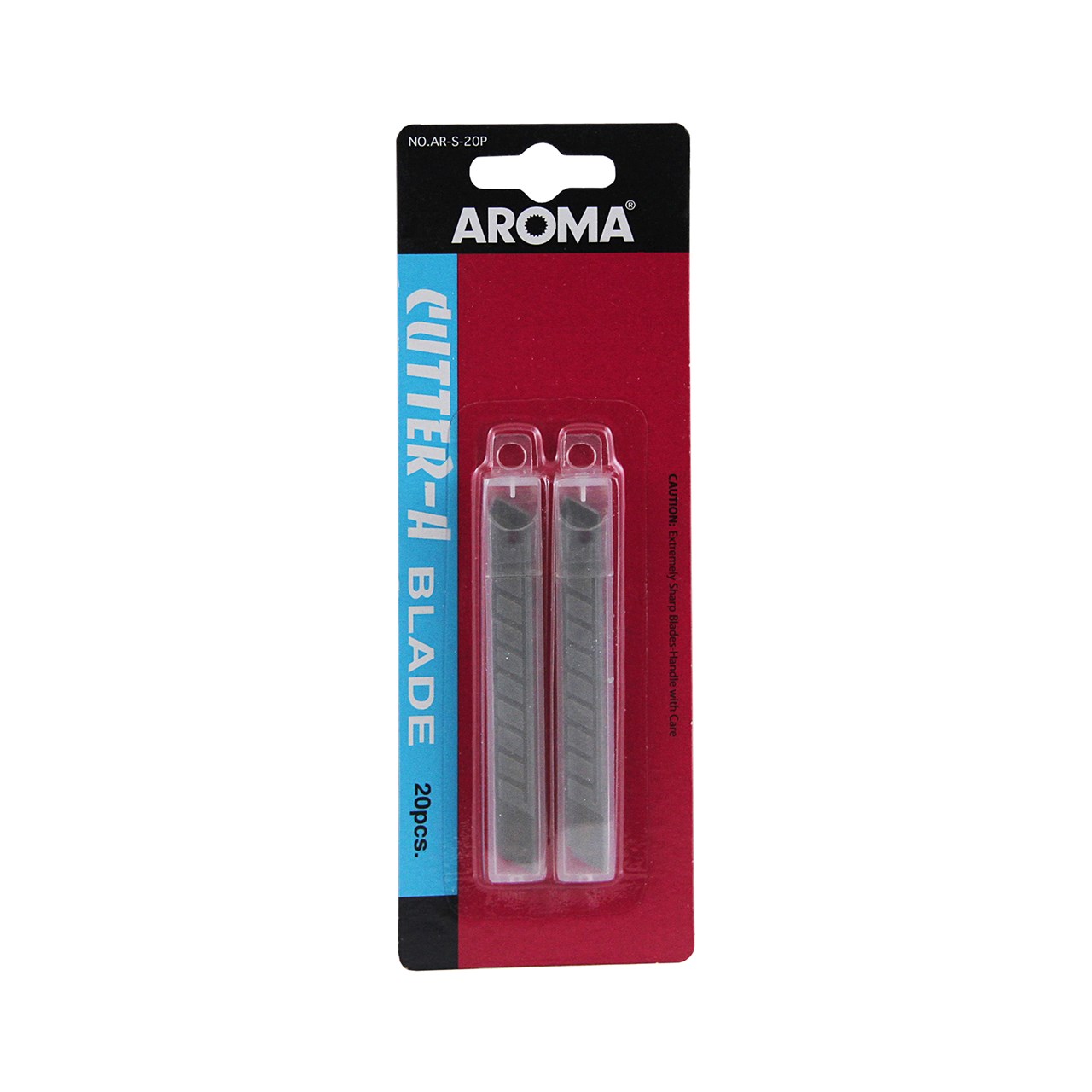รูปภาพของ ใบมีดคัตเตอร์ อโรม่า (AROMA) AR-S-20P (20 ใบ) 9 มม.