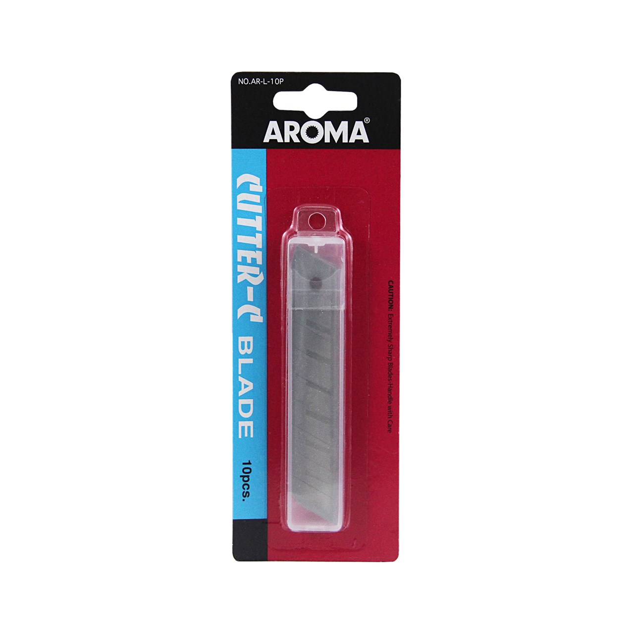 รูปภาพของ ใบมีดคัตเตอร์ อโรม่า (AROMA) AR-L-10P, ใหญ่ (10 ใบ)18 มม.