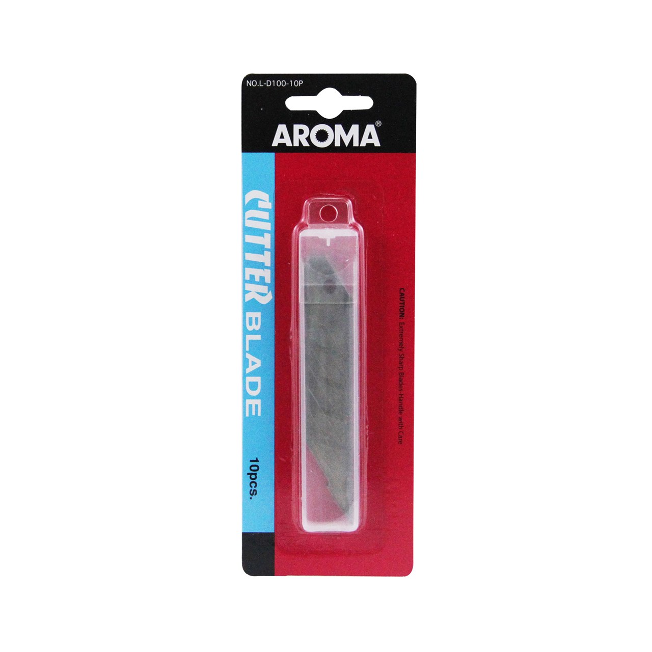 รูปภาพของ ใบมีดคัตเตอร์ อโรม่า (AROMA) L-D-100-10P (10 ใบ) 18 มม. 30 องศา
