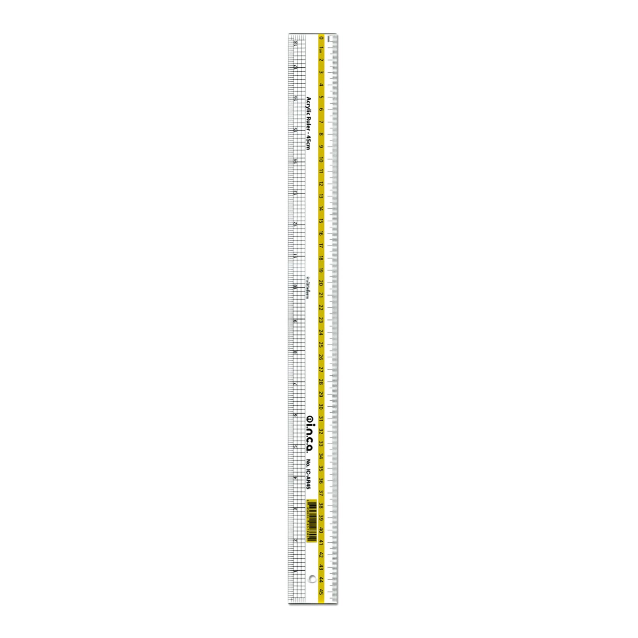 รูปภาพของ ไม้บรรทัดอะคริลิค อินคา (INCA), 18นิ้ว (45ซม.), IC-AR45