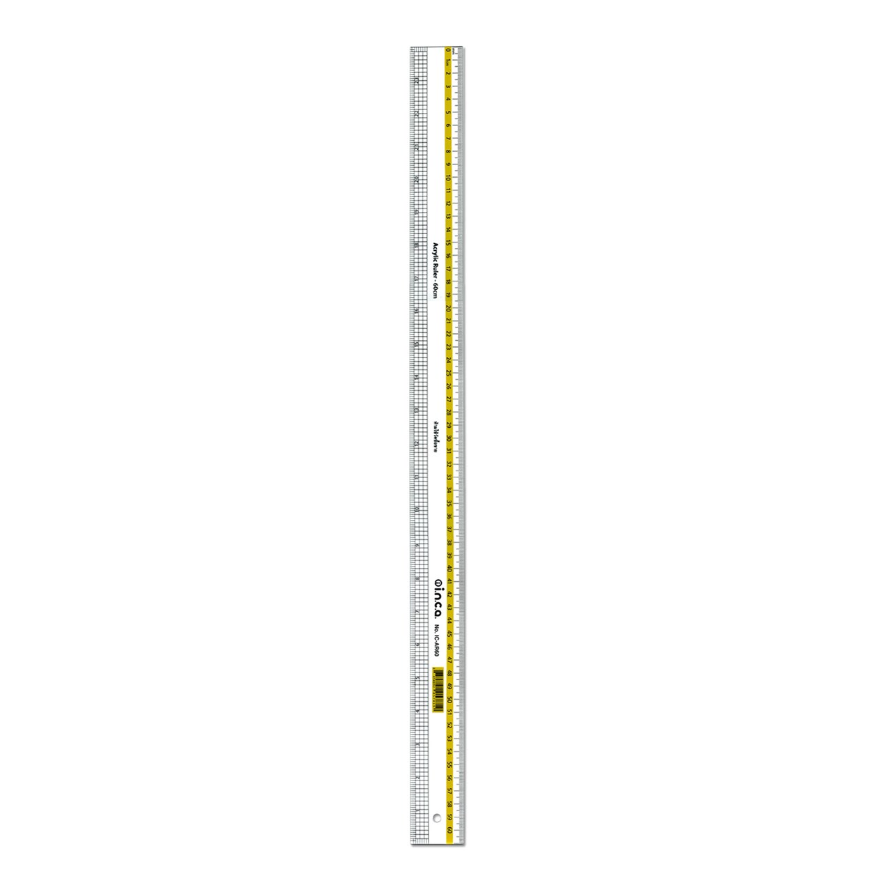 รูปภาพของ ไม้บรรทัดอะคริลิค อินคา (INCA), 24นิ้ว (60ซม.), IC-AR60