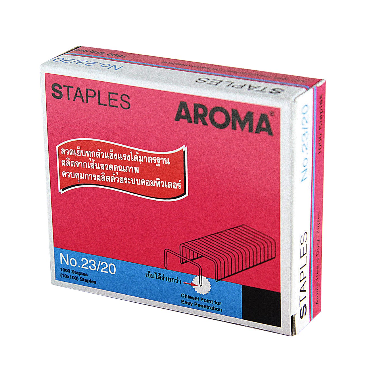รูปภาพของ ลวดเย็บกระดาษ อโรม่า (AROMA) #23/20