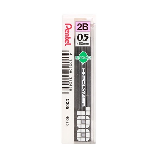 รูปภาพของ ไส้ดินสอ เพนเทล (Pentel) C205-2B, 0.5 มม. (40ไส้)