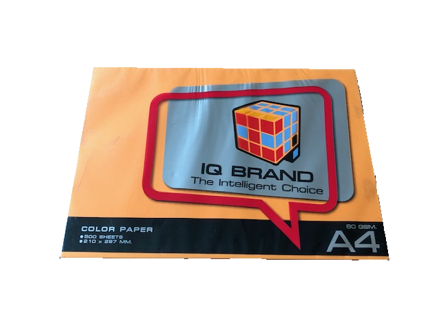รูปภาพของ กระดาษสีถ่ายเอกสาร IQ Cyber Orange, 80 แกรม A4  (500 แผ่น)