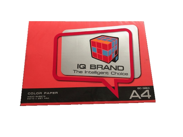 รูปภาพของ กระดาษสีถ่ายเอกสาร IQ แดง Red, 80 แกรม A4  (500 แผ่น)