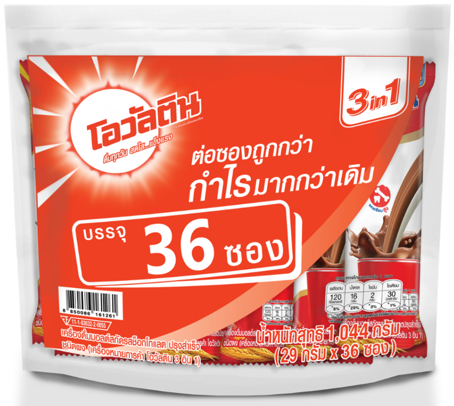 รูปภาพของ โอวัลติน 3 In 1, 29 กรัม, 33 ซอง