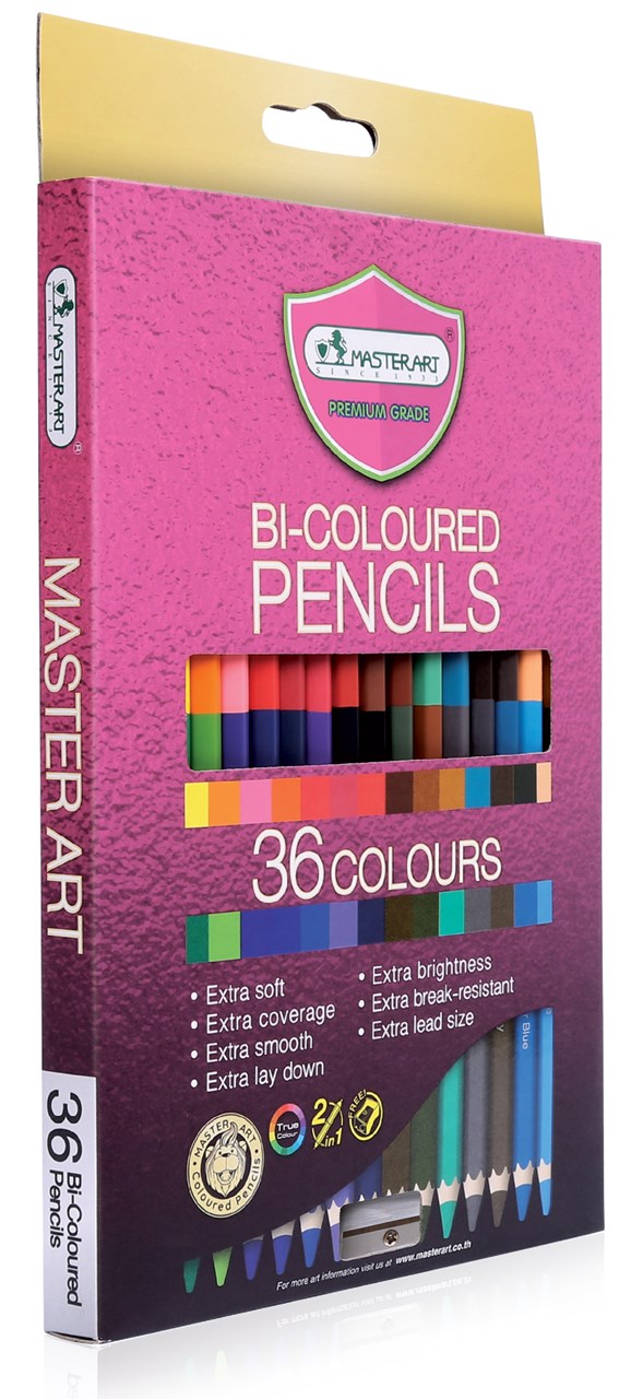 รูปภาพของ Master Art มาสเตอร์อาร์ต ดินสอสี 2 หัว 36 สี