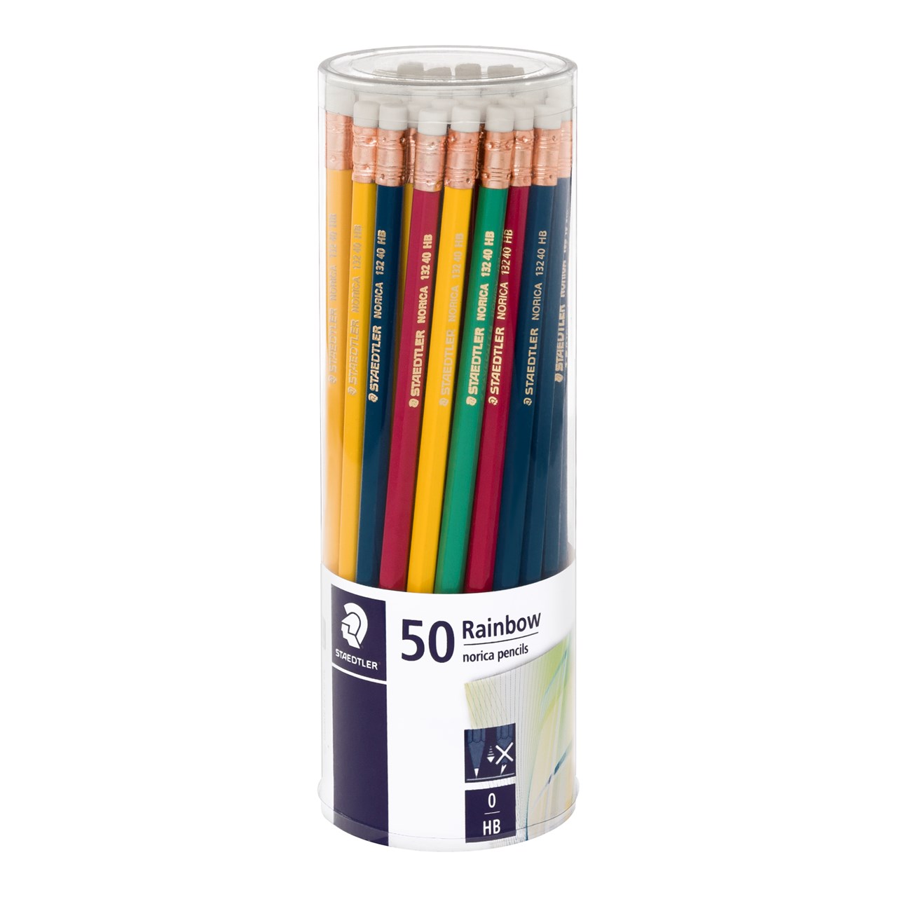 รูปภาพของ ดินสอดำเรนโบว์ HB สเต็ดเล่อร์ (Staedtler), 50แท่ง (FSC™ 100%)
