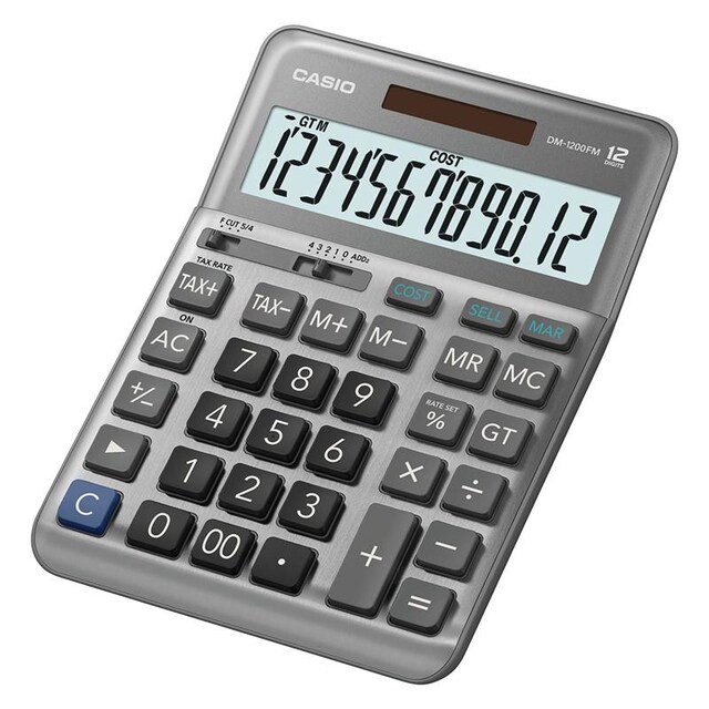 รูปภาพของ เครื่องคิดเลข Casio DM-1200FM, 12 หลัก
