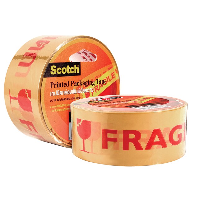 รูปภาพของ สก๊อตช์ เทป OPP ชา "ระวังแตก FRAGILE" (48มม.x50ม.)