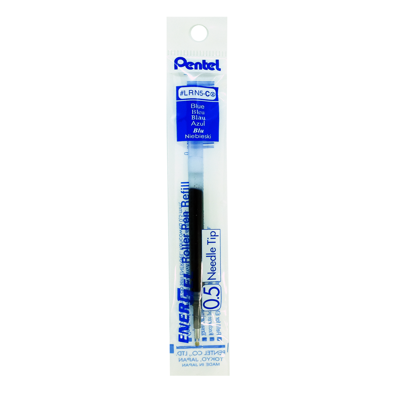รูปภาพของ ไส้ปากกาหัวเข็ม เพนเทล (Pentel) ENERGEL LRN-5 สีน้ำเงิน