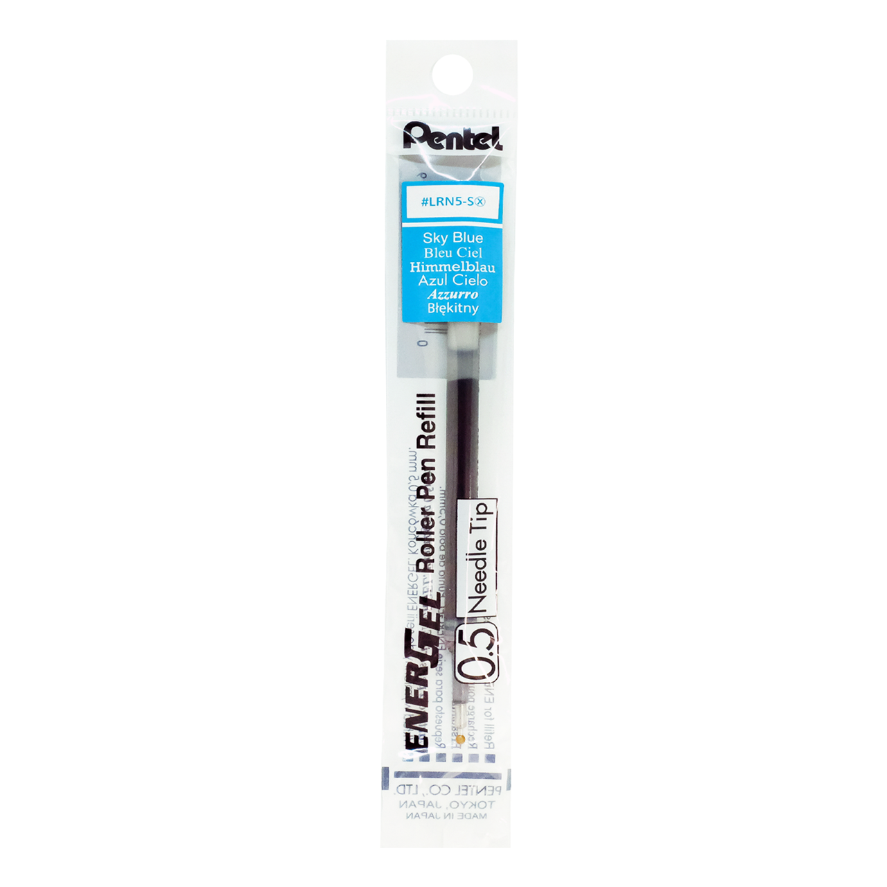รูปภาพของ ไส้ปากกาหัวเข็ม เพนเทล (Pentel) ENERGEL LRN-5 สีฟ้า