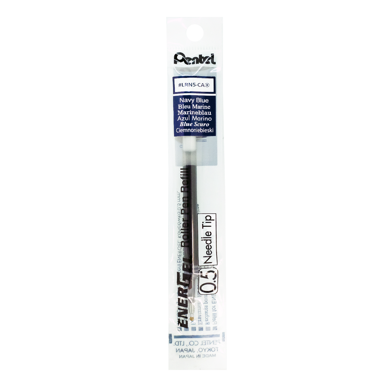 รูปภาพของ ไส้ปากกาหัวเข็ม เพนเทล (Pentel) ENERGEL LRN-5 สีน้ำเงินเข้ม