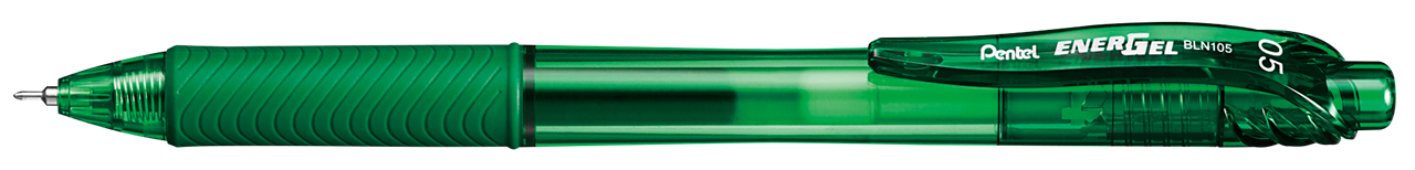 รูปภาพของ ปากกาหมึกเจลหัวเข็ม แบบกด เพนเทล (Pentel) Energel X BLN105 สีเขียว