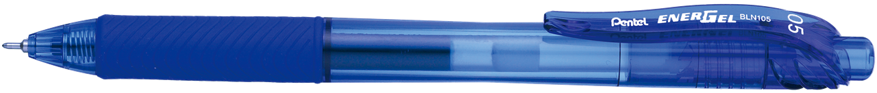 รูปภาพของ ปากกาหมึกเจลหัวเข็ม แบบกด เพนเทล (Pentel) Energel X BLN105 สีน้ำเงิน