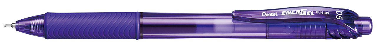 รูปภาพของ ปากกาหมึกเจลหัวเข็ม แบบกด เพนเทล (Pentel) Energel X BLN105 สีม่วง