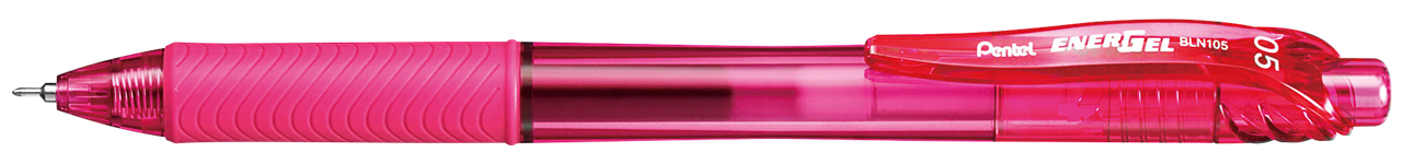รูปภาพของ ปากกาหมึกเจลหัวเข็ม แบบกด เพนเทล (Pentel) Energel X BLN105 สีชมพู