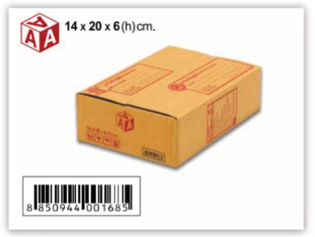 รูปภาพของ กล่องไปรษณีย์แบบฝาชน เบอร์ A BR-A (1X20)