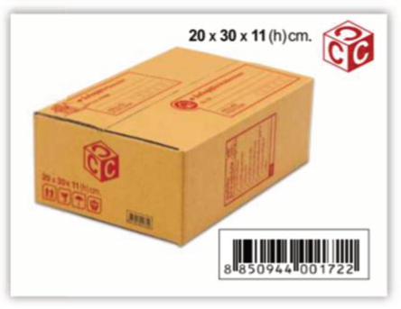 รูปภาพของ กล่องไปรษณีย์แบบฝาชน เบอร์ C BR-C (1X20)