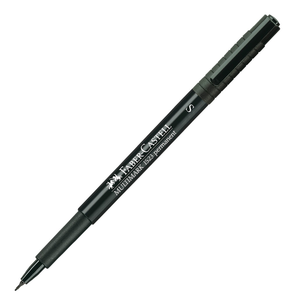 รูปภาพของ ปากกาเขียนแผ่นใสกันน้ำ เฟเบอร์คาสเทล (Faber Castell) S ลบไม่ได้ ดำ