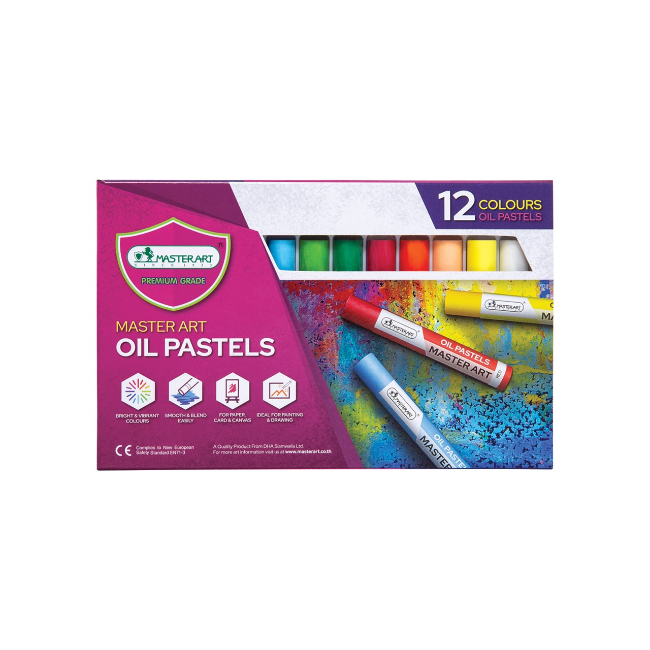 รูปภาพของ Master Art มาสเตอร์อาร์ต สีชอล์กน้ำมัน 12 สี