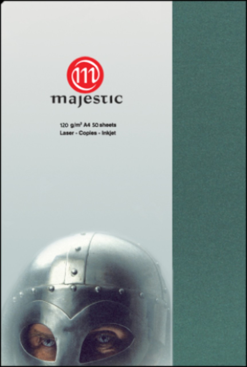 รูปภาพของ กระดาษประกายมุก Majestic เขียวเข้ม 120 แกรม, 066, 50 แผ่น Metallic
