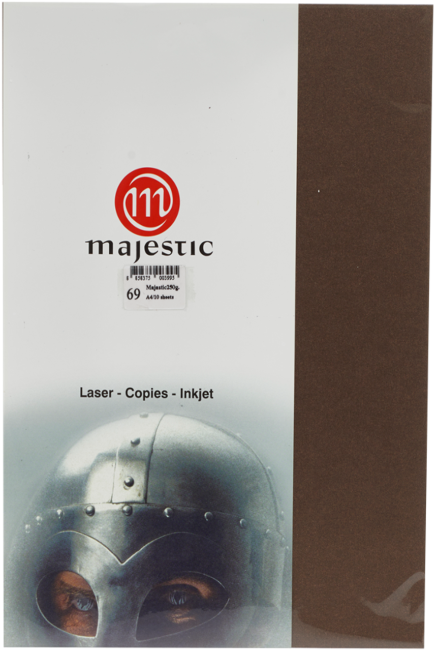 รูปภาพของ กระดาษประกายมุก Majestic น้ำตาลเข้ม 120 แกรม, 069, 50 แผ่น Metallic