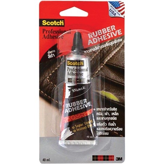 รูปภาพของ สก๊อตช์ กาวยางสำหรับติดหนัง ผ้า และยาง Black Rubber Adhesive